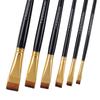 Art Asia Wood Short Hair Flat Synthetic Painting Brush Set of 6pc for Watercolor,Acrylic & One Stroke Painting view 2