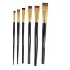 Art Asia Wood Short Hair Flat Synthetic Painting Brush Set of 6pc for Watercolor,Acrylic & One Stroke Painting view 3