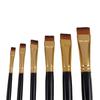 Art Asia Wood Short Hair Flat Synthetic Painting Brush Set of 6pc for Watercolor,Acrylic & One Stroke Painting view 4