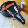 Steelish Stainless Steel Utility Tong for Kitchen Frying Cooking BBQ Tong | Serving Tong (Blue) view 1