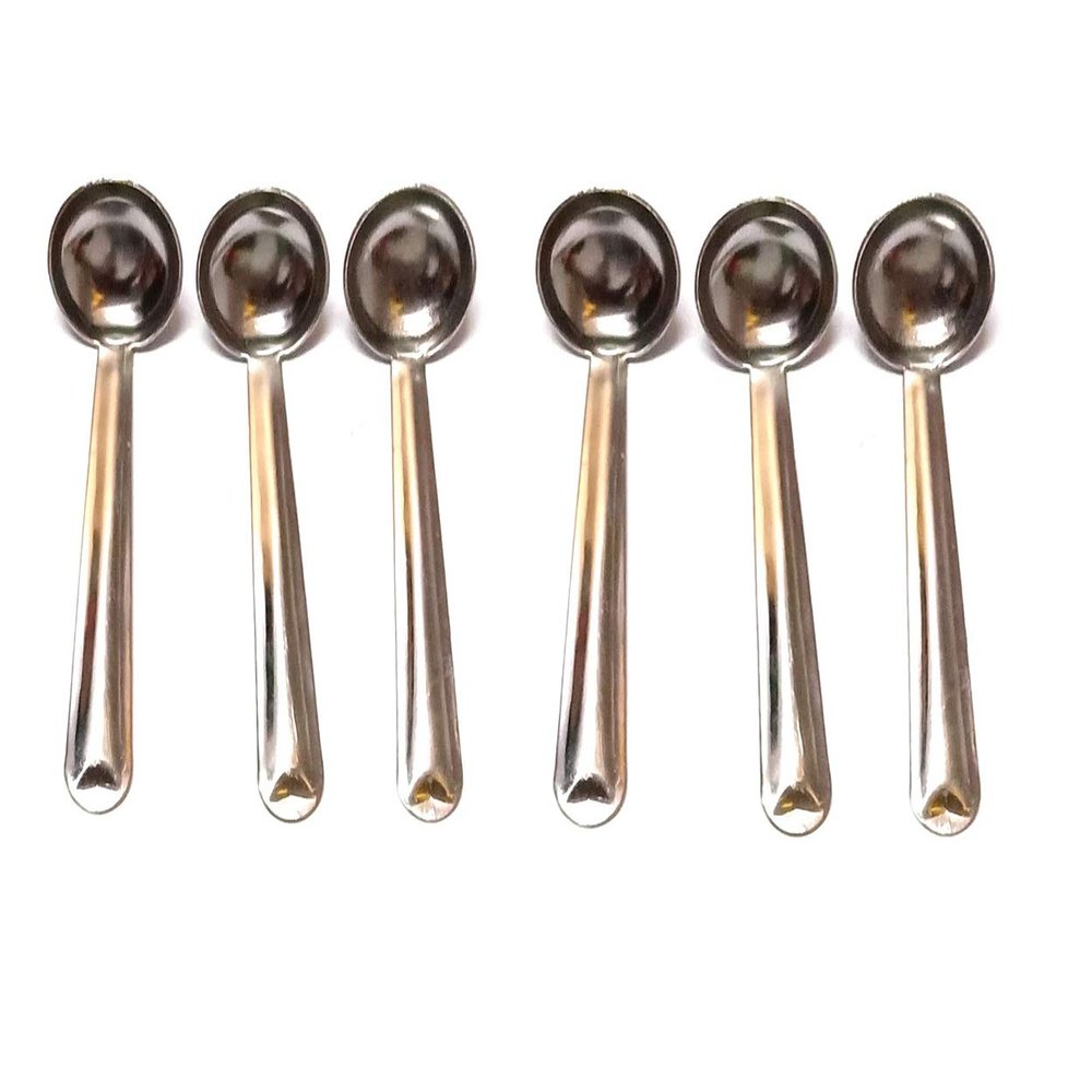 Pmw - Small Ghee Spoons - Pack of 6 - Stainless Steel Ghee Serving Spoon