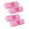 Rj Products Cotton Bolster Cover Set of 2 Piece Beautiful Rose Embroidery - Maroon Color (Pink_4piece) view 1