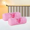 Rj Products Cotton Bolster Cover Set of 2 Piece Beautiful Rose Embroidery - Maroon Color (Pink_4piece) view 2
