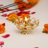 DreamKraft Brass Crystal Diwali Kuber Deepak (Gold_2.8 inch x 1.96 inch) view 1