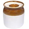 JGS Cream Pottery Hand Painted Dining Accessories Cornichon Crockery Pulses Dry Fruit Pickle Storage Jar For Kitchen (750 Gm) view 4