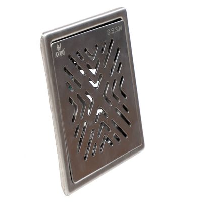 AVOQ Bathroom Floor Water Drain Grating (Floor Jali) (Material 100% SS304 Grade),(Design 4 with flip Bowl Trap)