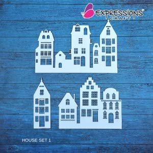 Expressions Craft Chipboard Cutouts & Embellishments for Mixed Media/Scrapbooking/Cardmaking & Other DIY Crafts - House Set 1