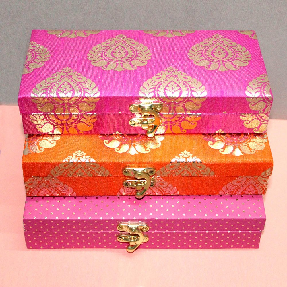 Jaipur House Printed Shagun Cash Money Box Envelop Wedding Gift Assorted Set of 3 Pc.