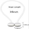 Home Cloud Magnetic Curtain Tiebacks Curtain Drape Holdbacks Clips Rope Holder Buckles for Home Bedroom Office (1 Pair 2pcs, Silver view 3