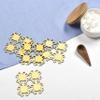 DULI Laser Cut MDF Wooden Coasters for Tea Coffee (Set of 4) (Gold Black Lace) view 1