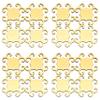 DULI Laser Cut MDF Wooden Coasters for Tea Coffee (Set of 4) (Gold Black Lace) view 3