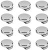 Atlantic Fully Brass Half Round Mirror Glass Bracket Holder 6mm | Chrome Finish | Wall Mounted | Mirror Wall Holder Clips | Glass Mounting Bracket | Pack of 12 Pieces view 1