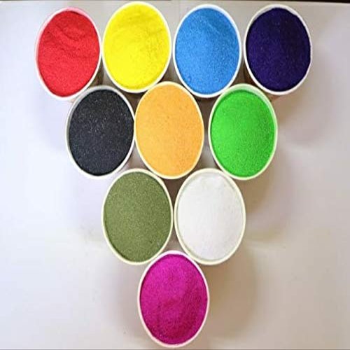 Golden Paper Rangoli Colours(Multi Colours)-Pack of 10-100 GMS Each-Diwali Floor Decoration/Home Decoration