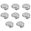 Atlantic Fully Brass Half Round Mirror Glass Bracket Holder 8mm | Chrome Finish | Wall Mounted | Mirror Wall Holder Clips | Glass Mounting Bracket | Pack of 8 Pieces view 1