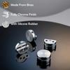 Atlantic Fully Brass Half Round Mirror Glass Bracket Holder 8mm | Chrome Finish | Wall Mounted | Mirror Wall Holder Clips | Glass Mounting Bracket | Pack of 8 Pieces view 2