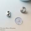 Atlantic Fully Brass Half Round Mirror Glass Bracket Holder 8mm | Chrome Finish | Wall Mounted | Mirror Wall Holder Clips | Glass Mounting Bracket | Pack of 8 Pieces view 3