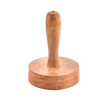 PTR Wooden Paratha Presser, Roti Fluffer, Seker, Masher - Perfect Kitchen Tool for Making Delicious Parathas and Mashing Pav bhaji and Vegetable - (Set of 1)