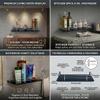 Evolite Premium Black Tempered Glass Corner and Rectangle Shelf for |Bathroom | Living Room | Bedroom | Kitchen Shelves Racks & wall Mount Heavy Duty All Accessories (ETGS-CB9x8 inch Pack of 1) view 3