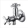 SPAZIO Lybra Brass Two Way Angle Valve Bathroom Faucets Taps and Faucet Angular Stop Cock Wash Basin for Geyser Tap, Chrome Plated view 1