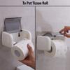PRAMUKH STORE Self Adhesive Glass and Metal Bathroom Toilet Tissue Paper Roll Holder Dispenser view 2