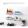 JOFIX Plastic Inter Design Shower Corner Caddy Basket Shelf Rack with Wall Mounted Suction Cup for Bathroom Kitchen (17 X 17 X 16 cm, Assorted Colour) (Pack of 2) view 4