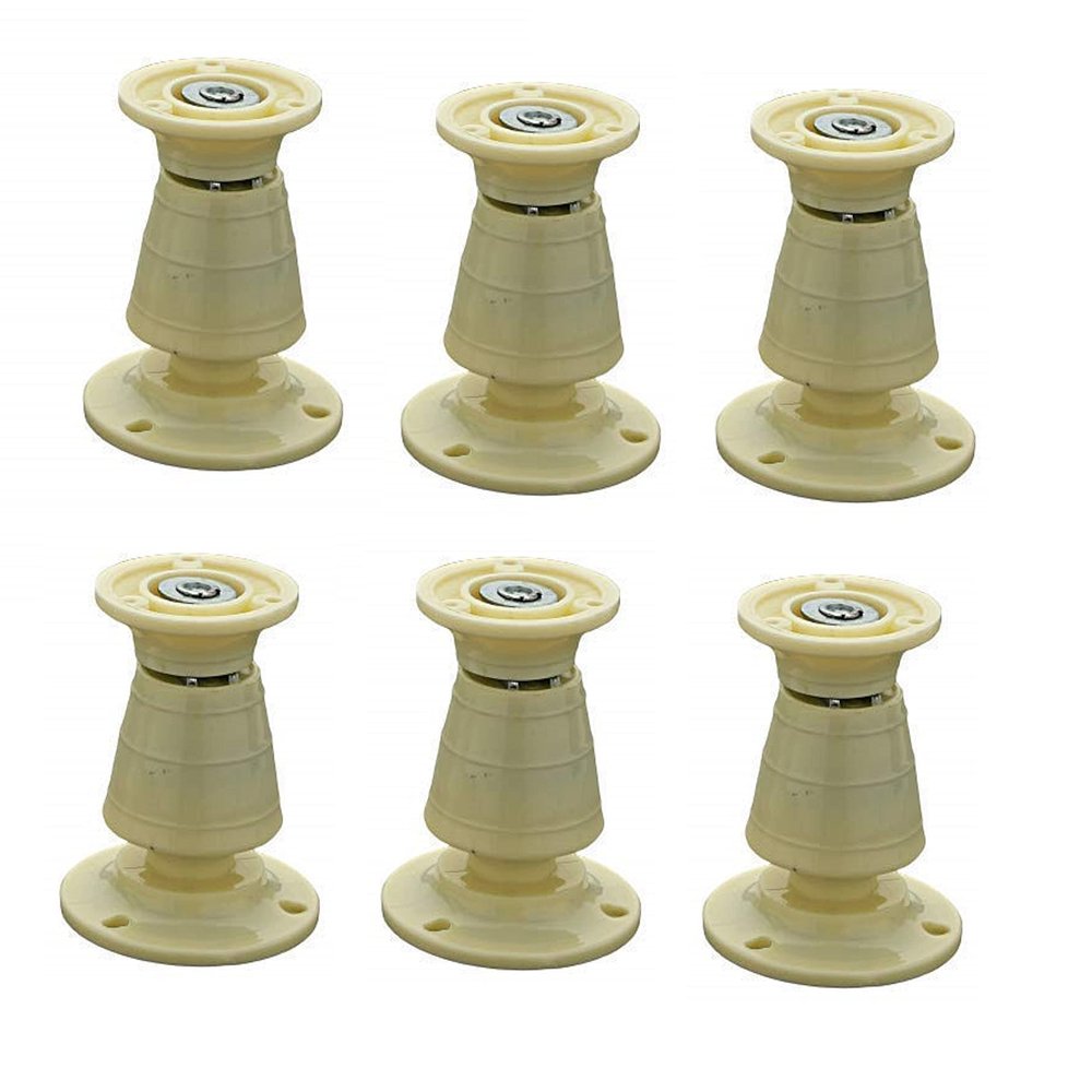 Nixnine Plastic Glass Door Catcher/Magnetic Door Stopper/Door Magnetic Holder/Door Magnet for Home, Office, (7cm x 5cm) (Ivory) Pack of 6
