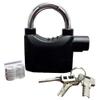 Twiclo Security Heavy Siren Alarm Steel Padlock (Blackcolor, 1pc) view 1