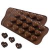 Chitranshi Silicone Chocolate Mould Multi Color Shape, Jelly Candy Mould, Cake Baking Mould, 12- Piece Cavity Bakeware Mould (Heart Shape Mold) view 1