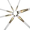 Art Asia Flat White Brown Synthetic Paint Brushes for Nail, Watercolor and Acrylic Painting - Set of 7 view 4