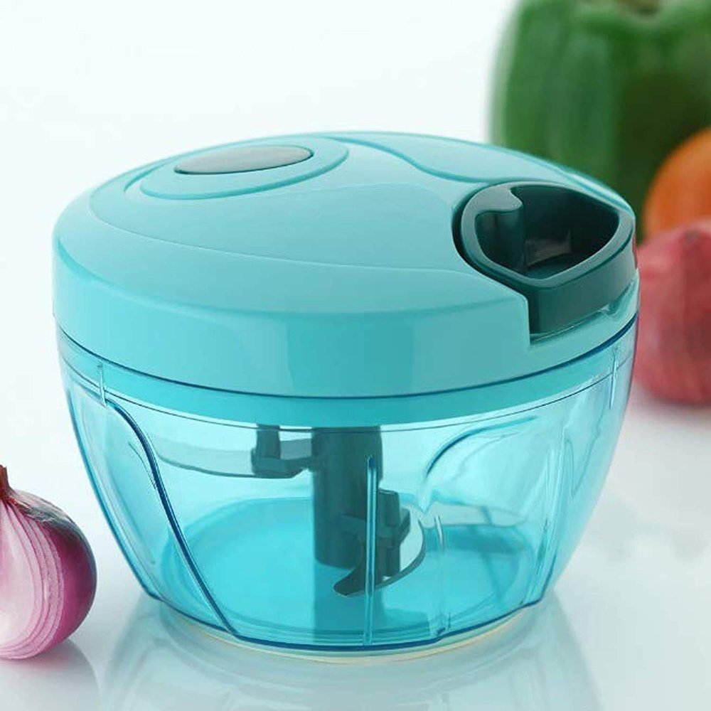 Bliss Maual Handy Vegetable Chopper with 3 Blades - Vegetable, Fruit, Nuts, Chilly Cutter (500ml, Pack of 1)