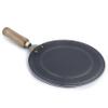 RBY 11 Inch (28 CM) Pure Iron Tawa for Dosa, Uttapam, Chilla, Roti, Chapati, Paratha, Gas & Induction Compatible Handmade Dosa Tava Strong Riveted Wooden Handle, Metal Spoon Friendly view 1