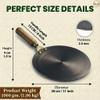 RBY 11 Inch (28 CM) Pure Iron Tawa for Dosa, Uttapam, Chilla, Roti, Chapati, Paratha, Gas & Induction Compatible Handmade Dosa Tava Strong Riveted Wooden Handle, Metal Spoon Friendly view 2