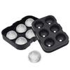 AADGEX Flexible Hot Silicone Spherical 6 Round Ball Ice Cube Tray Maker Mold with Lid Perfect Ice Spheres for Whiskey Lovers Cocktails (6 Section) view 1