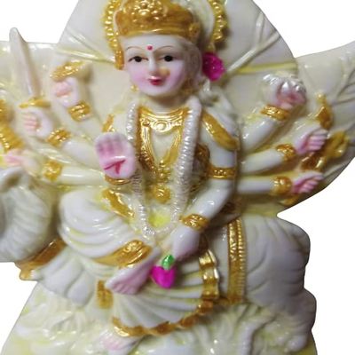 Goddess Idol Marble Made for Home Dcor and Festive Seasons (Color- Lemon, Size : Large)
