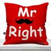 Jhingalala Mr. Right - Miss Always Right Printed Satin Cushions with Filler Combo ( Medium ) view 4