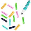 KDDOM 20 Pieces Charger Cable Saver Protector Spiral Tube Wire Management Organizer Protective Cord Sleeve for All Cell Phones, Computers and Charger view 2