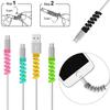 KDDOM 20 Pieces Charger Cable Saver Protector Spiral Tube Wire Management Organizer Protective Cord Sleeve for All Cell Phones, Computers and Charger view 3
