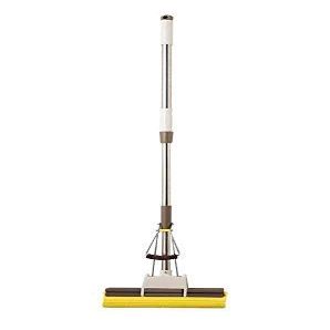 VENIVA Stainless Steel Super Water Absorbent Double Roller Sponge Super Water Absorbent Floor Cleaning Mop/Wet Mop Quick Dry - 1 Pc (Random Color)