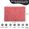 Democracy Home Cotton Bathroom Mat with and Non Slip, Anti-Skid, Kitchen Mats for Floor, Antislip Door Mats for Home with Extra Soft and Absorbent Water, Machine Washable, 1800 GSM, 45x65 cm, Pink view 2