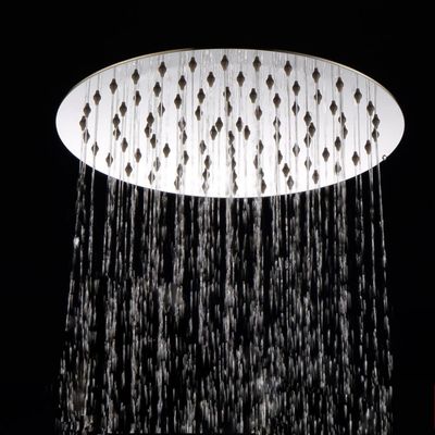 ZAP Hexa Ultra Square 304 Stainless Steel 8-Inch Circular Overhead Shower with 18-Inch Square Arm | Ultra-Thin Design with Silicone Nozzles | Rainfall Shower Head