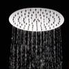 ZAP Hexa Ultra Square 304 Stainless Steel 8-Inch Circular Overhead Shower with 18-Inch Square Arm | Ultra-Thin Design with Silicone Nozzles | Rainfall Shower Head view 1