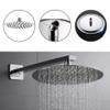 ZAP Hexa Ultra Square 304 Stainless Steel 8-Inch Circular Overhead Shower with 18-Inch Square Arm | Ultra-Thin Design with Silicone Nozzles | Rainfall Shower Head view 2