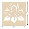 Incredible Gifts India Combo of 2 Rangoli Stencils - Diya and Lotus Stencil for Rangoli Large Size | Diwali Diya Rangoli Stencil with Six Rangoli Color Powder with Nozzle (30cmx30cm, Wood, Brown) view 3