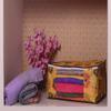 ANKIT INTERNATIONAL Garments Protector Floral Print Yellow Saree cover/Clothes Storage Bag with Dust Protection Front Clear window & Zip Closure for Multi-Purpose Clothing Storage Pack of 6(16 x 14 x 9 inches)AI-YF-06 view 2