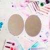 IVEI DIY Wood Sheet Craft - MDF Cutouts Oval Shaped - Curved Painting Wooden Sheet Craft - Set of 2 for Decoupage MDF Plains, Resin Art Work & Decoration view 2