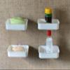FosCadit 4Pcs Super Adhesive Sticker Soap Stand Holder Wall Mounted Shower Soap Stand for Bathroom and Kitchen (Multicolor) (4Pcs Set) view 1