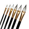 Art Asia Cat's Tongue 6 pc Synthetic White Hair Brushes Set for Acrylic, Watercolor and Gouache Painting(Wood) view 1