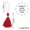 Zippy Flora Cotton Handmade Tassels with Beads for DIY Wall Crafts and Projects, Pack of 10 (Off-White) view 2