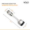 Volo Silver Satin Door Stopper Vanilla 5 Inches/125mm Nickel (Color: Silver)(Pack of 2) view 2