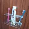 SHREE HANS CREATION Wall Mounted self Adhesive Acrylic Tooth Brush Holder/Stand/Tumbler/Toothpaste for Bathroom Stand Organizer Rack for Home (D3-Transparent) / (057) view 1